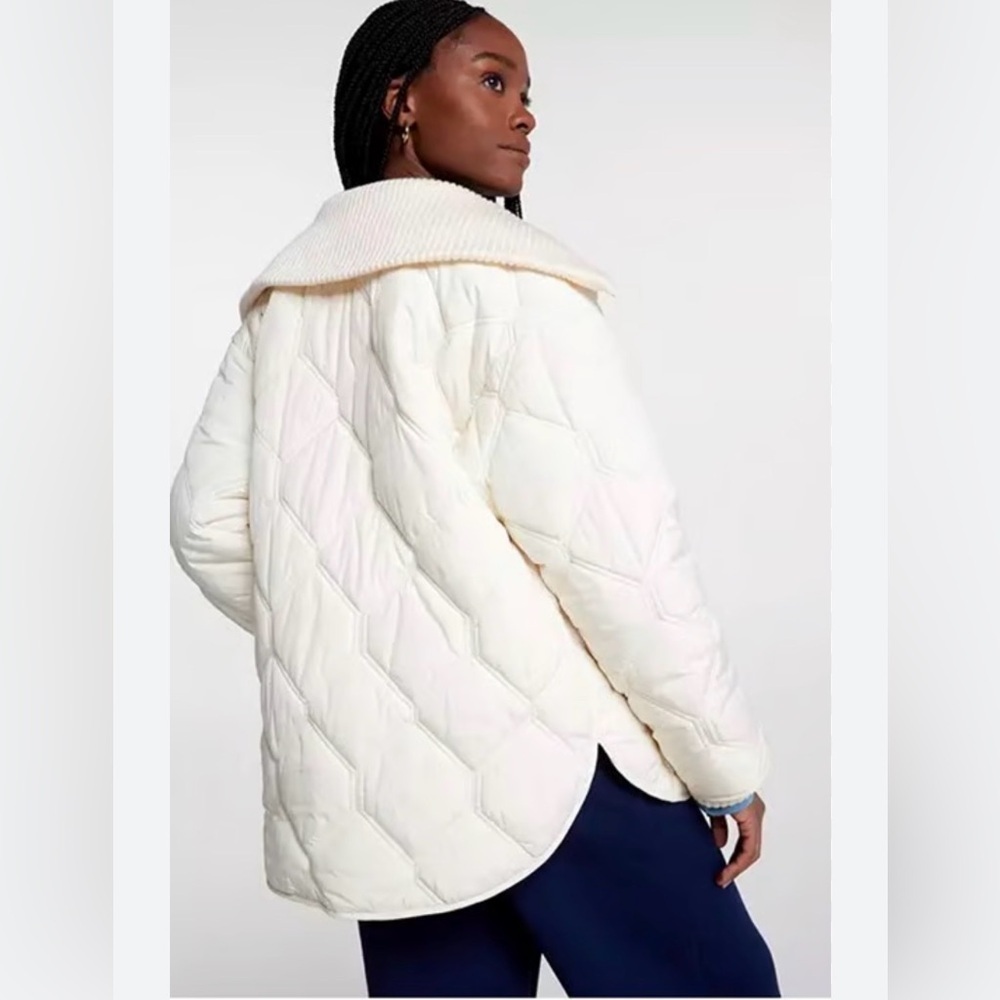 CALIA by Carrie Underwood cream Ivory oversized Quilted Puffer Jacket sz Small - Picture 4 of 12